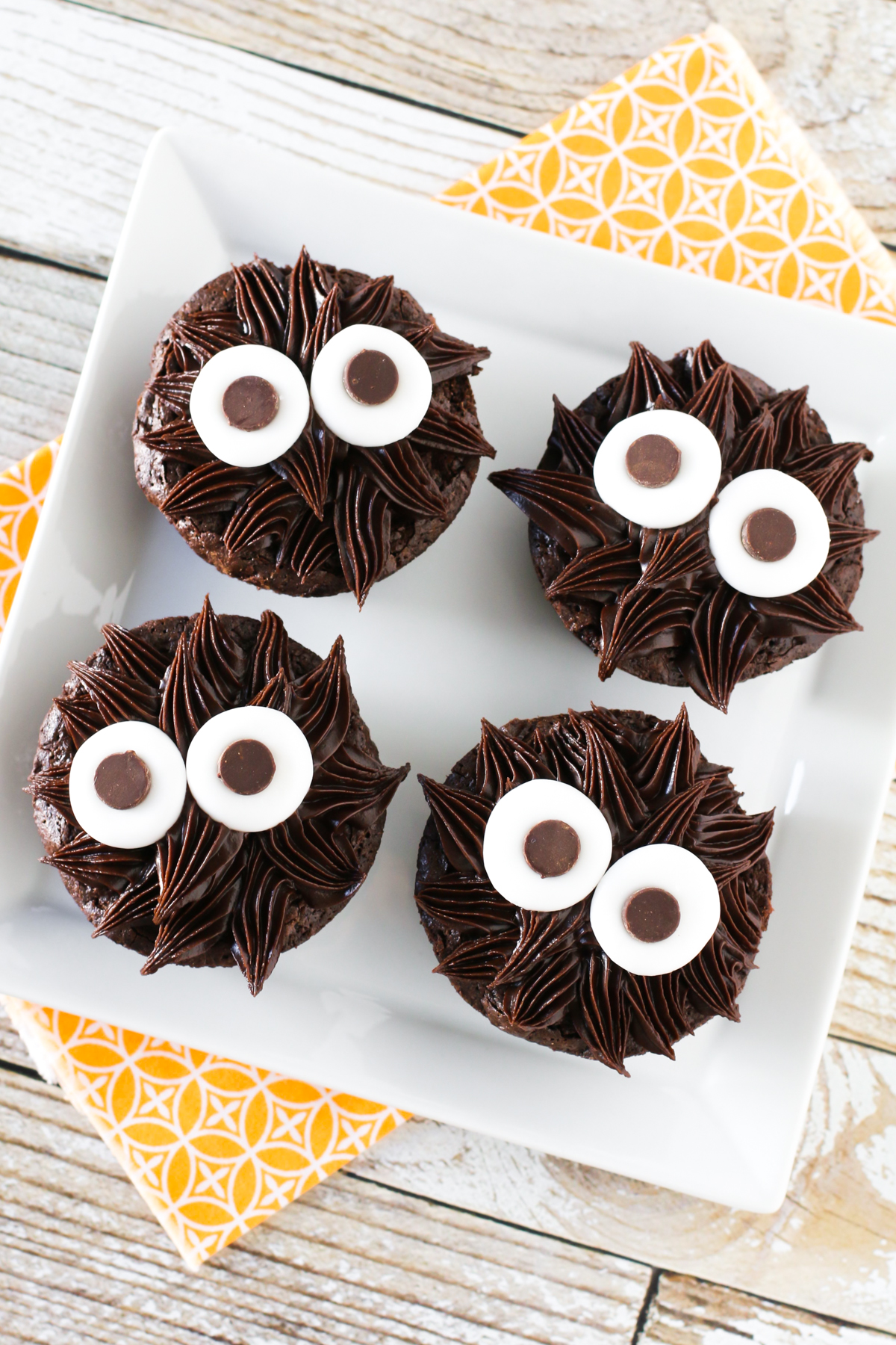 Gluten Free Vegan Chocolate Monster Brownies. These adorable frosted brownies are allergen free and spooktacular!