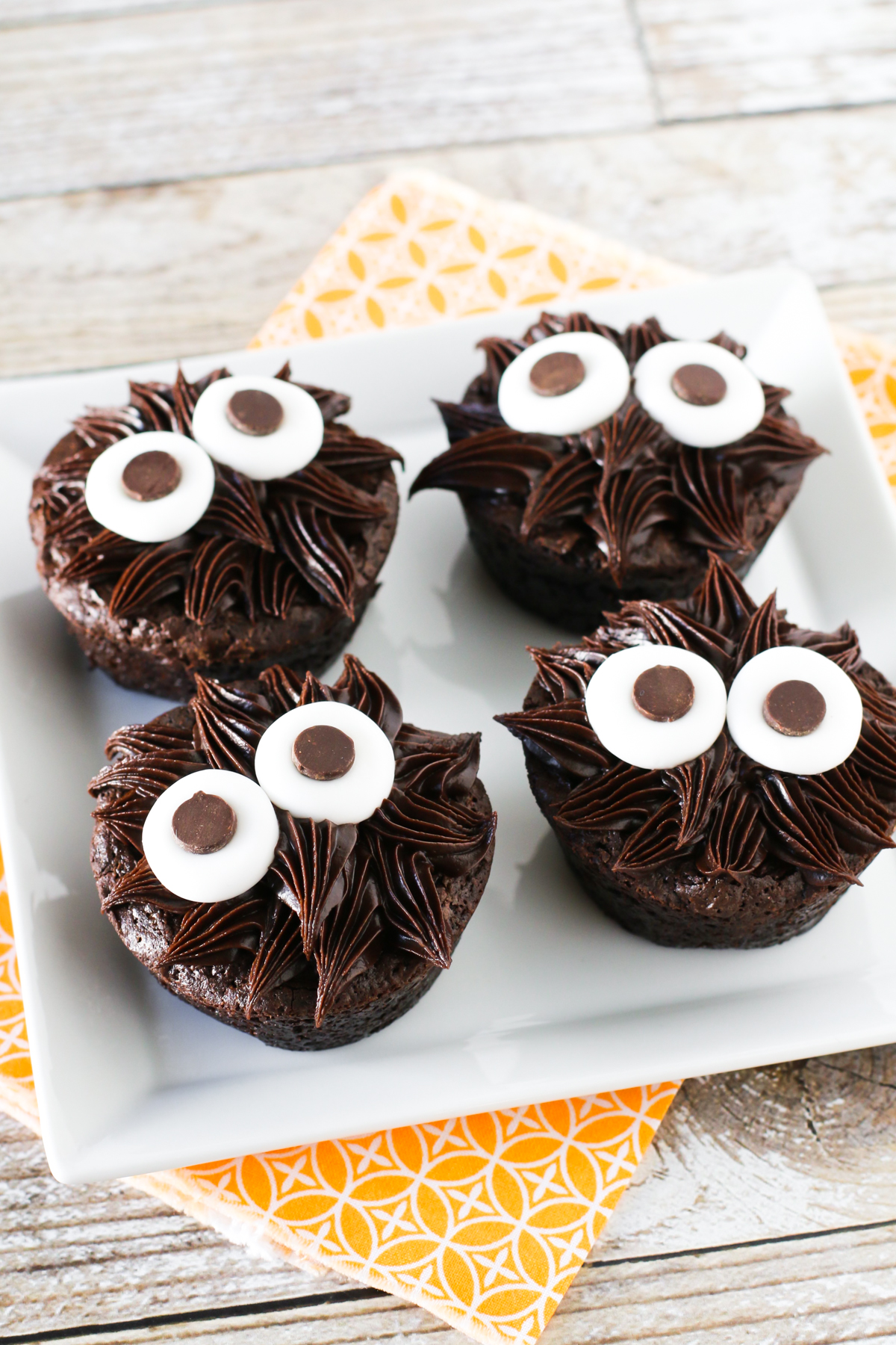 Gluten Free Vegan Chocolate Monster Brownies. These adorable frosted brownies are allergen free and spooktacular!
