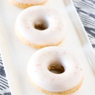 gluten free vegan baked eggnog donuts