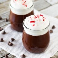 vegan dark chocolate peppermint pudding