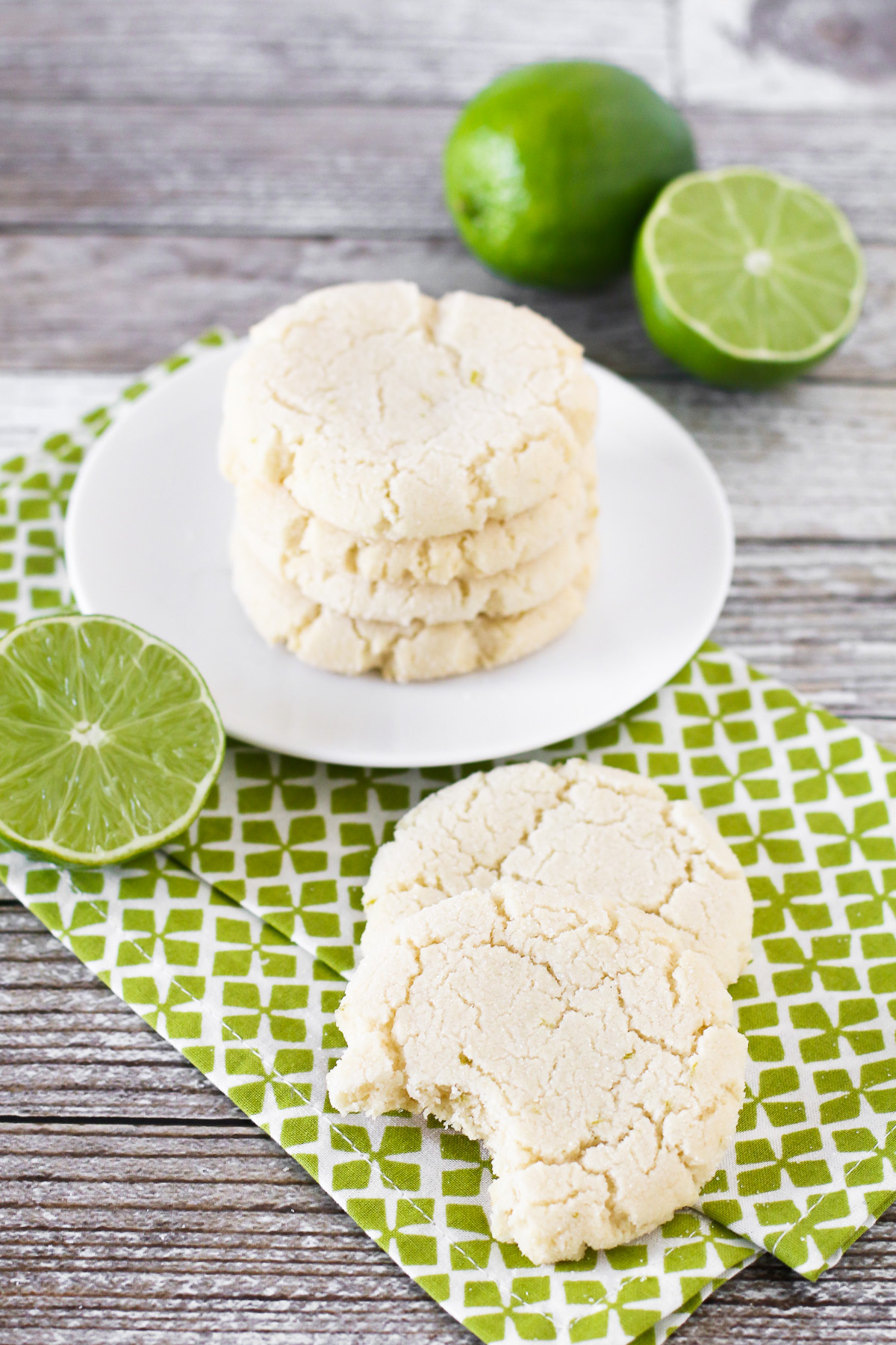 Gluten Free Vegan Lime Sugar Cookies. Crispy, chewy sugar cookies, bursting with fresh lime!