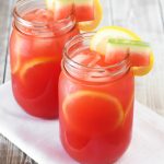 Fresh Watermelon Lemonade. Only 3 ingredients and refined sugar free, this watermelon lemonade is so refreshing!