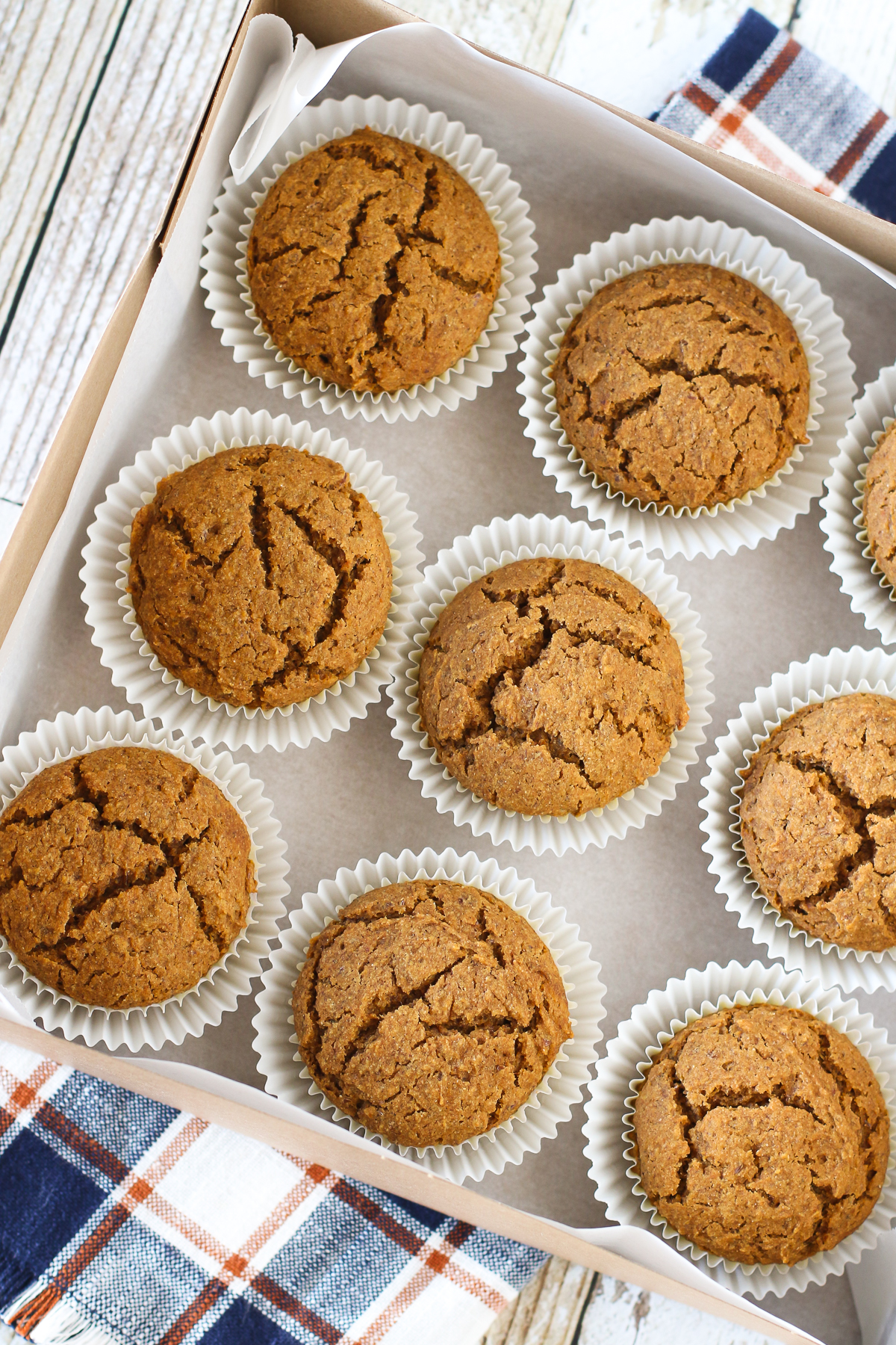 Gluten Free Vegan Pumpkin Spice Muffins. Packaged and ready to be shared with a friend or neighbor!