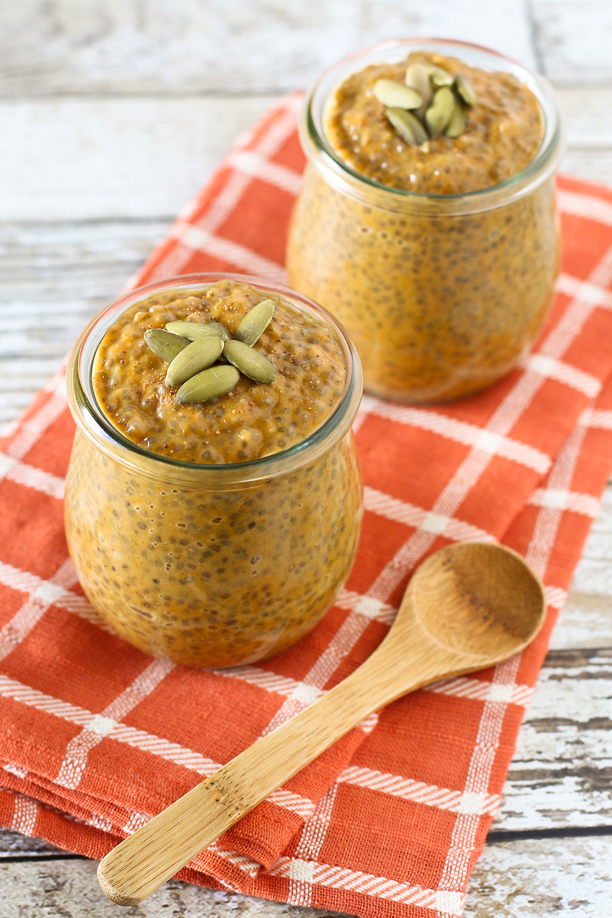 Dairy Free Pumpkin Pie Chia Pudding. A healthy fall dessert, with the classic flavors of pumpkin pie!