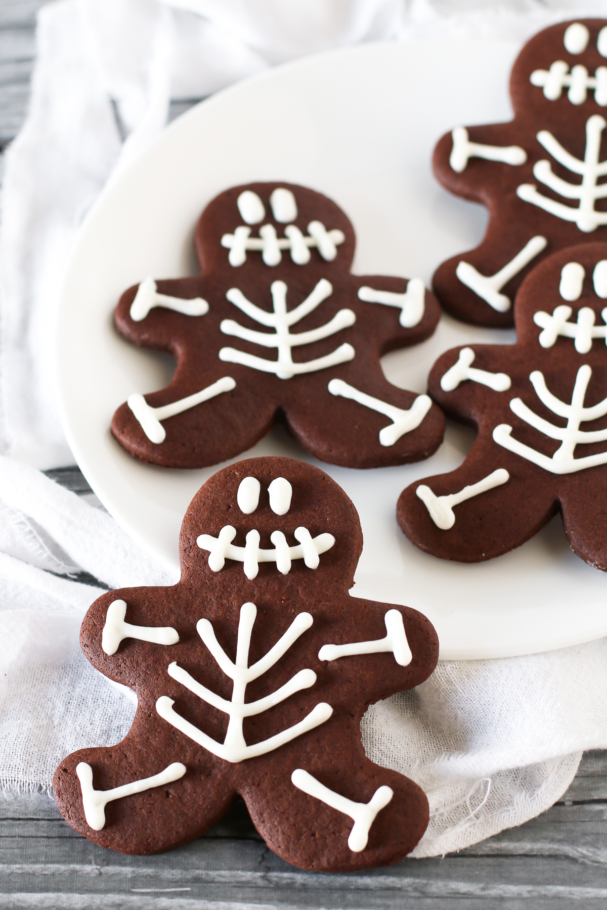 Gluten Free Vegan Halloween Chocolate Sugar Cookies. These cutout cookies are both spooky and sweet!