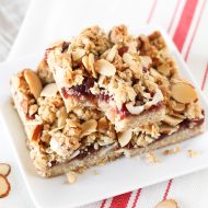 gluten free vegan raspberry almond crumb bars