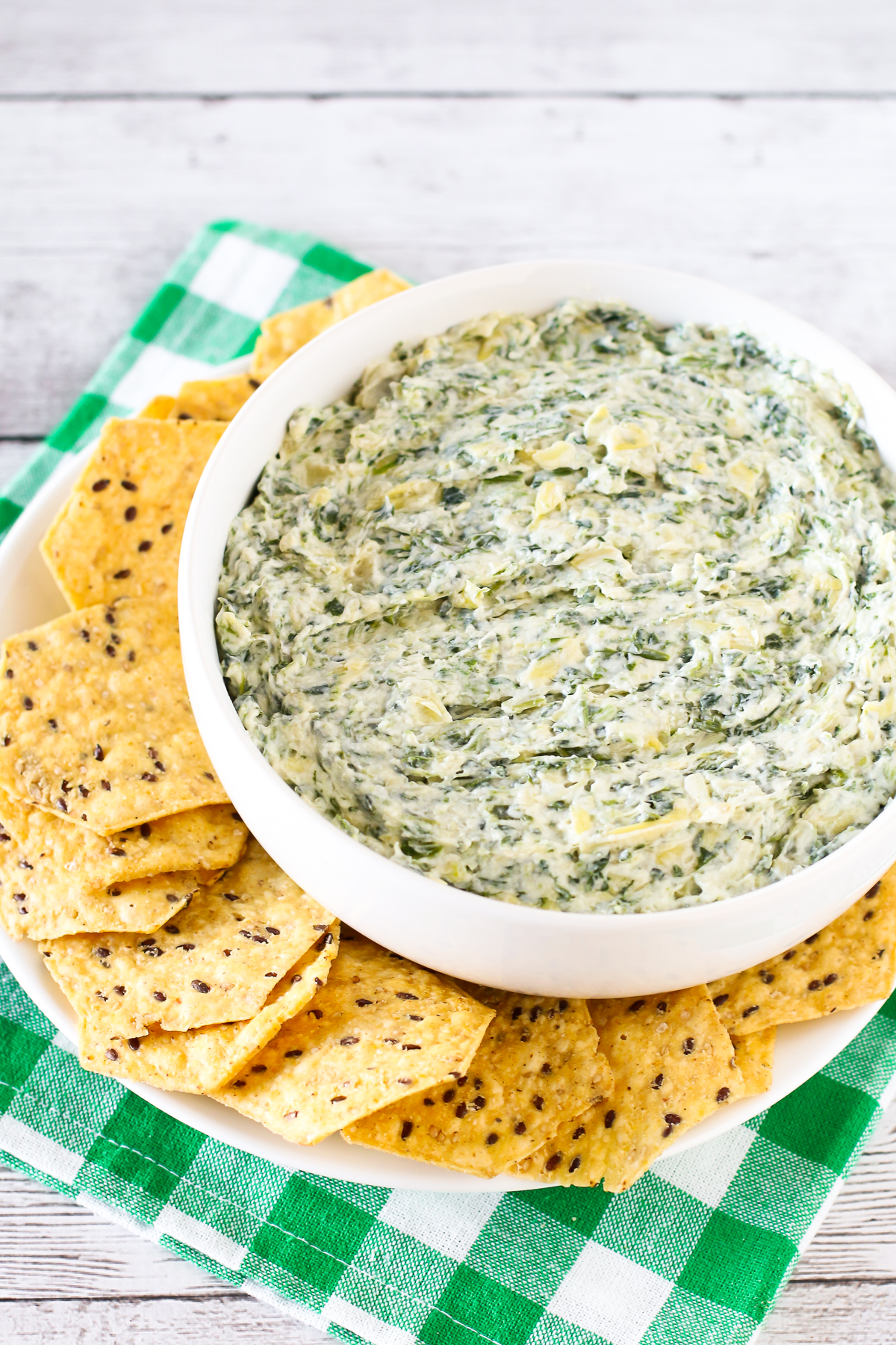 Dairy Free Spinach Artichoke Dip. A classic dip, made dairy free and delicious! Can be served both cold or hot.