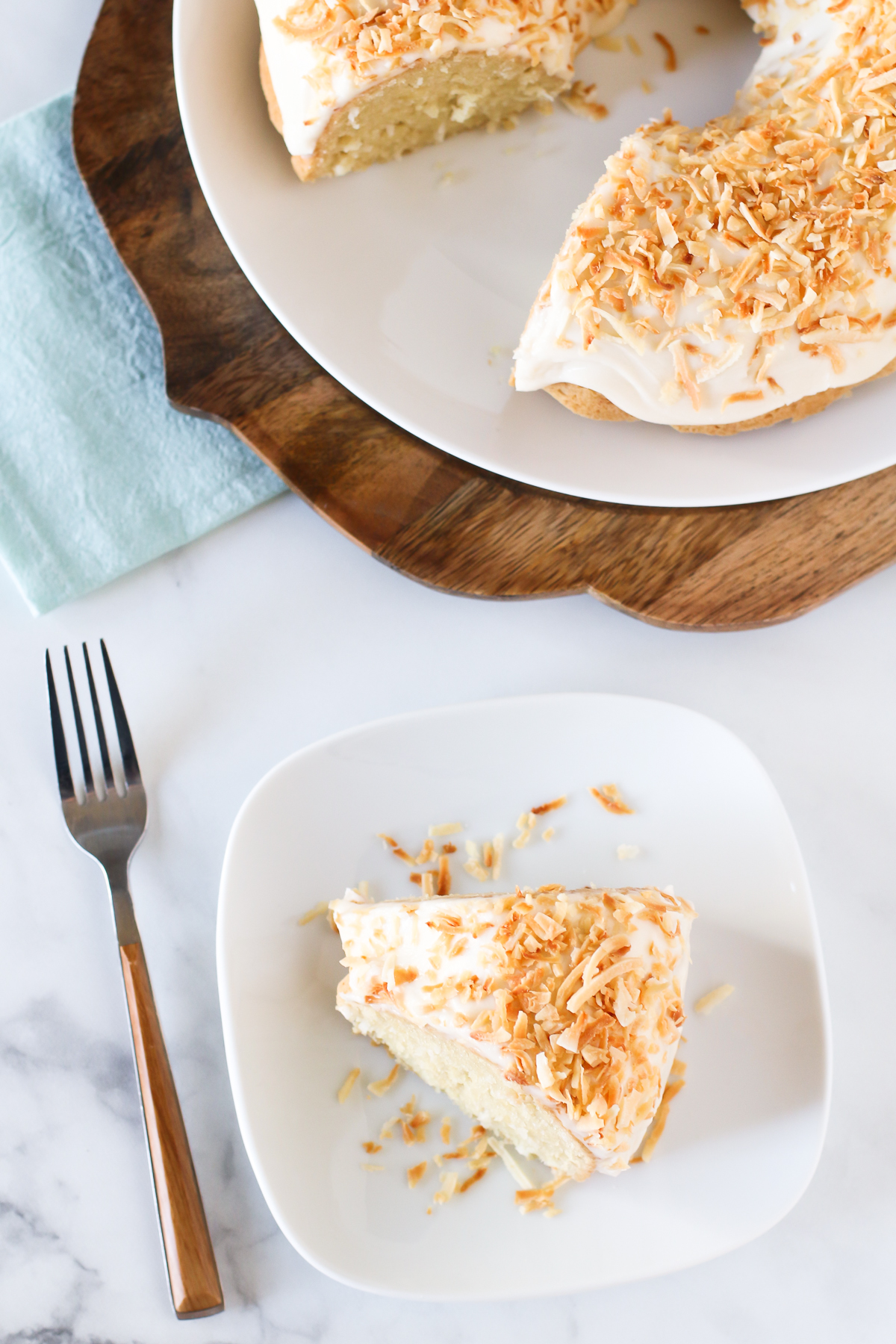 Gluten Free Vegan Coconut Bundt Cake. 