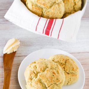 Gluten Free Vegan Drop Biscuits. Fluffy, warm biscuits, ready for your favorite jam or for soup-dipping!