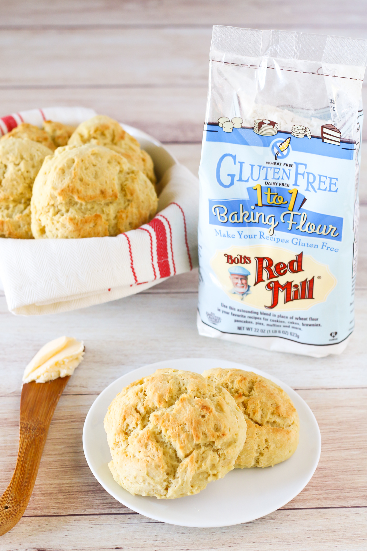 Gluten Free Vegan Drop Biscuits. Made with Bob’s Red Mill Gluten Free 1-to-1 Baking Flour. These biscuits are warm, fluffy and oh so tender!