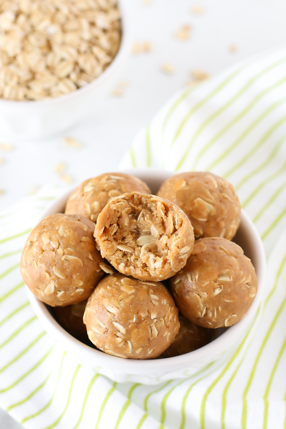 Peanut Butter Energy Bites. These little bites are made with just 4 ingredients and are great for on-the-go snacking!