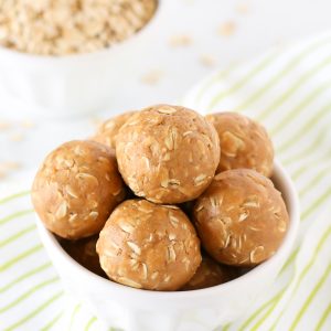 Peanut Butter Energy Bites. These little bites are made with just 4 ingredients and are great for on-the-go!