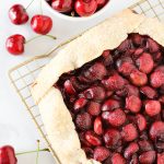 Gluten Free Vegan Cherry Crostata. Flakey gluten free crust, filled with an abundance of sweet, fresh cherries. Who’s ready for pie?