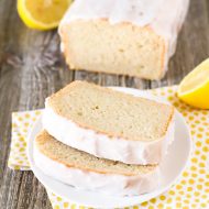 gluten free vegan glazed lemon pound cake