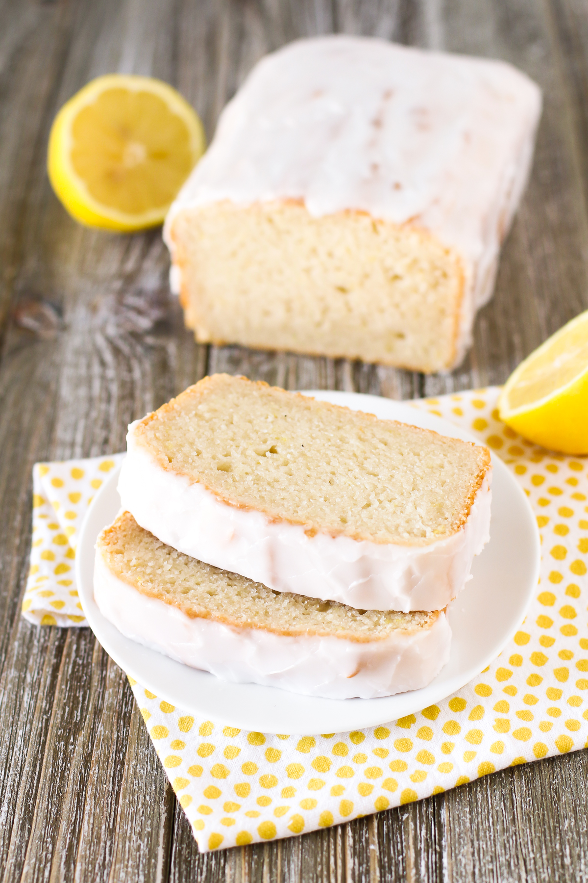 Gluten Free Vegan Glazed Lemon Pound Cake. Moist lemon cake with a simple glaze. You will for sure go back for a second slice!