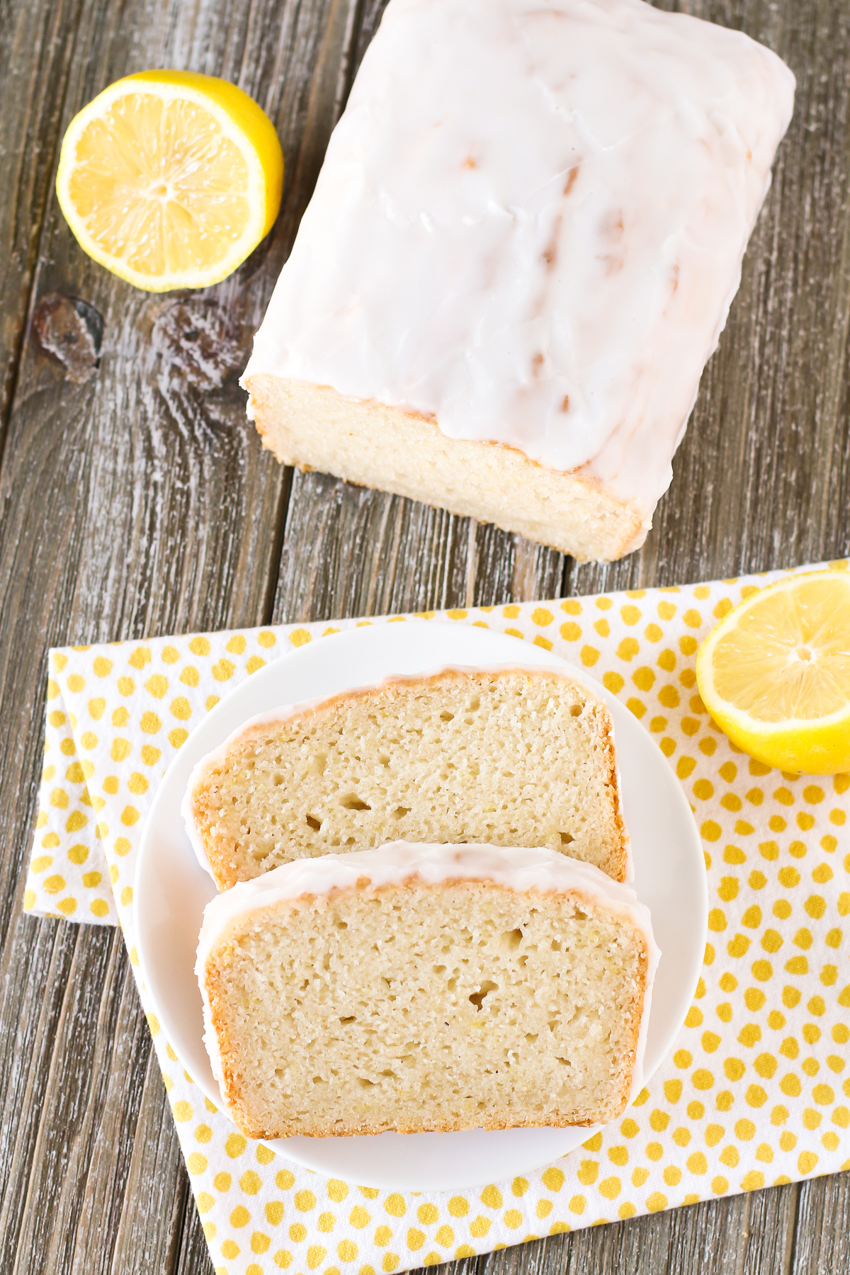 Gluten Free Vegan Glazed Lemon Pound Cake. Moist lemon cake with a simple lemon glaze. You will for sure go back for a second slice!