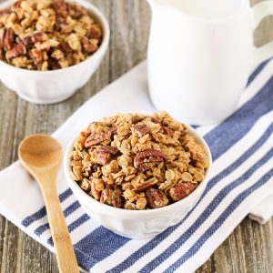 Gluten Free Vegan Pumpkin Spice Granola. For all of the pumpkin spice lovers out there, this homemade granola is for you!