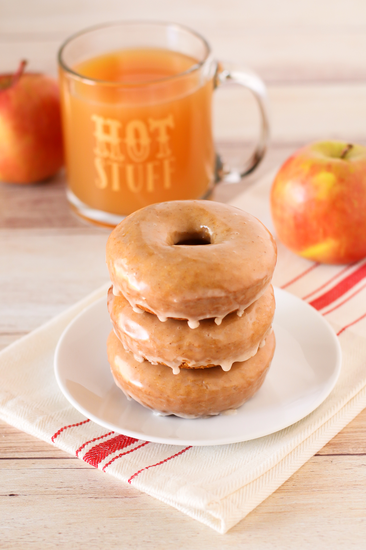 Gluten Free Vegan Baked Apple Cider Donuts. Warm, cake-like apple cider donuts with a simple cinnamon glaze. This recipe is fall-tastic!