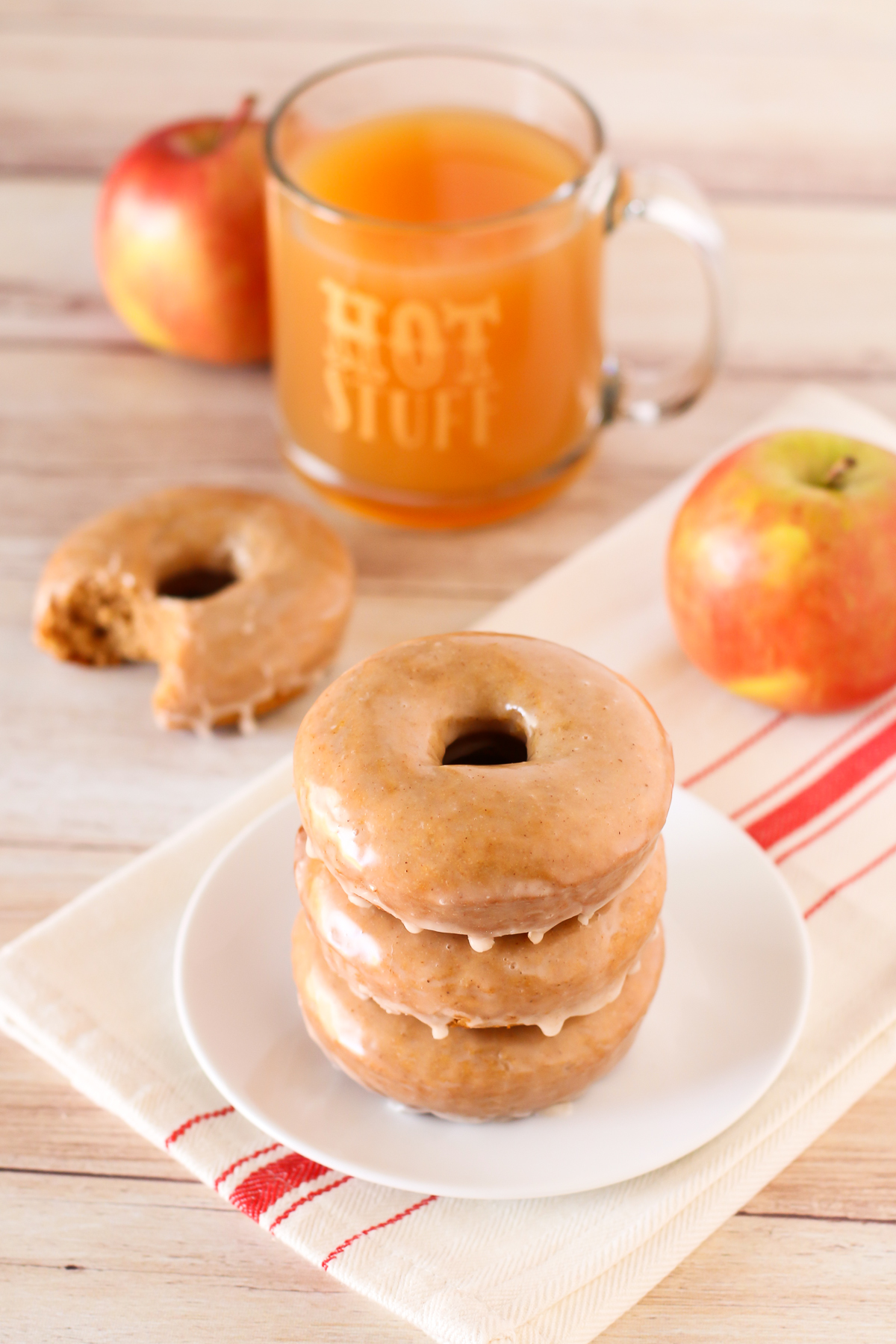 Gluten Free Vegan Baked Apple Cider Donuts. Warm, cake-like apple cider donuts with a simple cinnamon glaze. This recipe is fall-tastic!