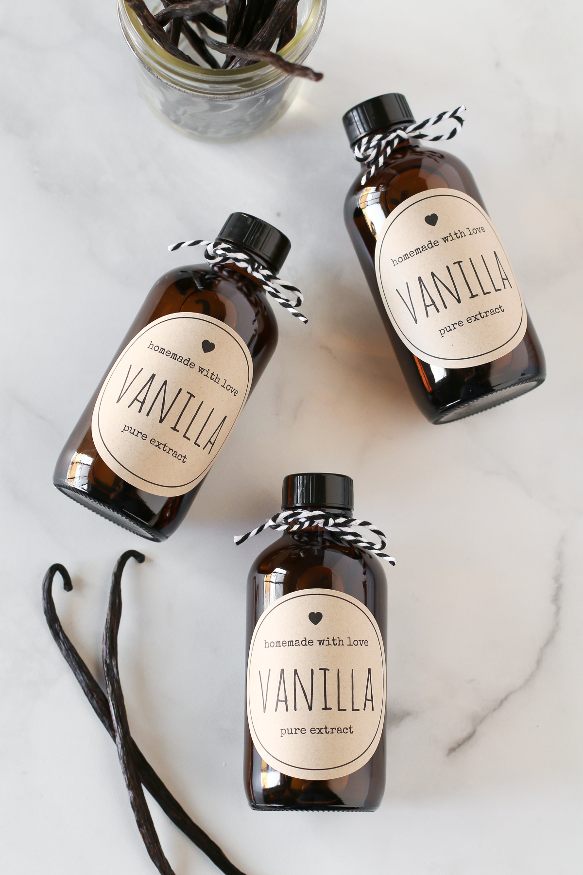 Homemade Vanilla Extract Label (for 4 oz Boston Rounds and Larger) + 6  Accessory Labels - 1.75 x 2.5 - Vanilla Beans & Alcohol - Handmade by