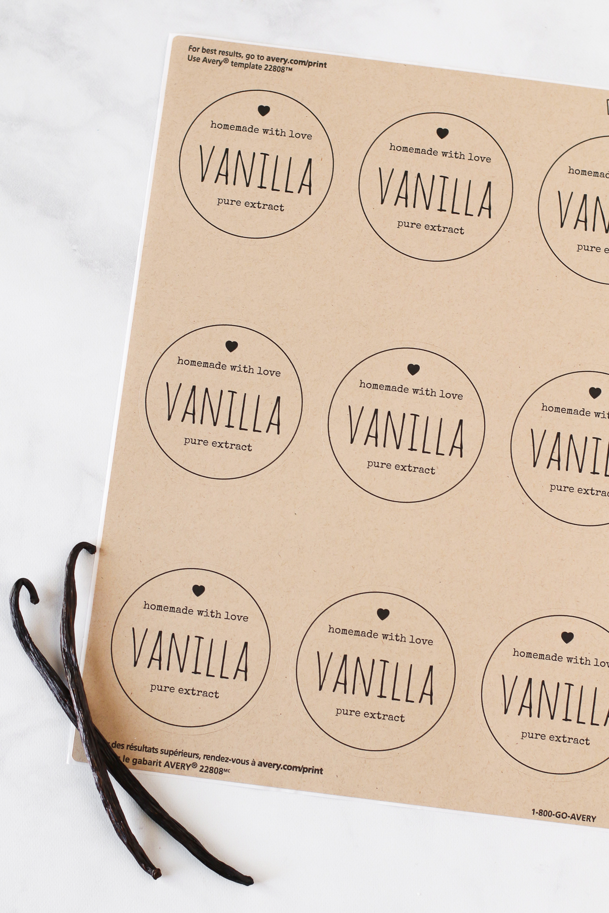 Homemade Vanilla Extract Label Template Printable Gift Sticker, Personalize  Custom Editable PDF Digital File Instant Download DIY 