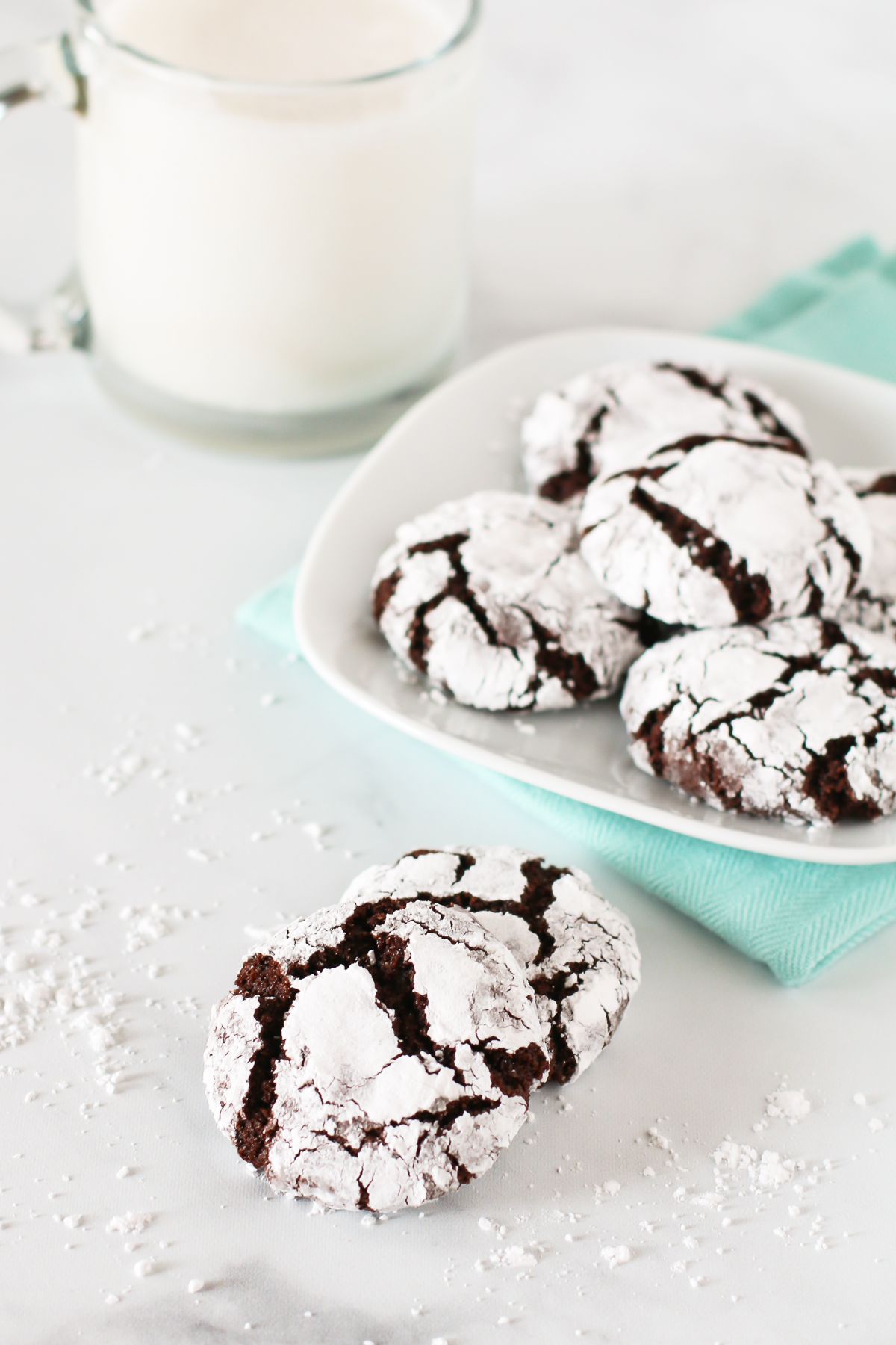 Gluten Free Vegan Chocolate Crinkle Cookies. The classic chocolate cookie, coated in powdered sugar and oh so fudgy. 