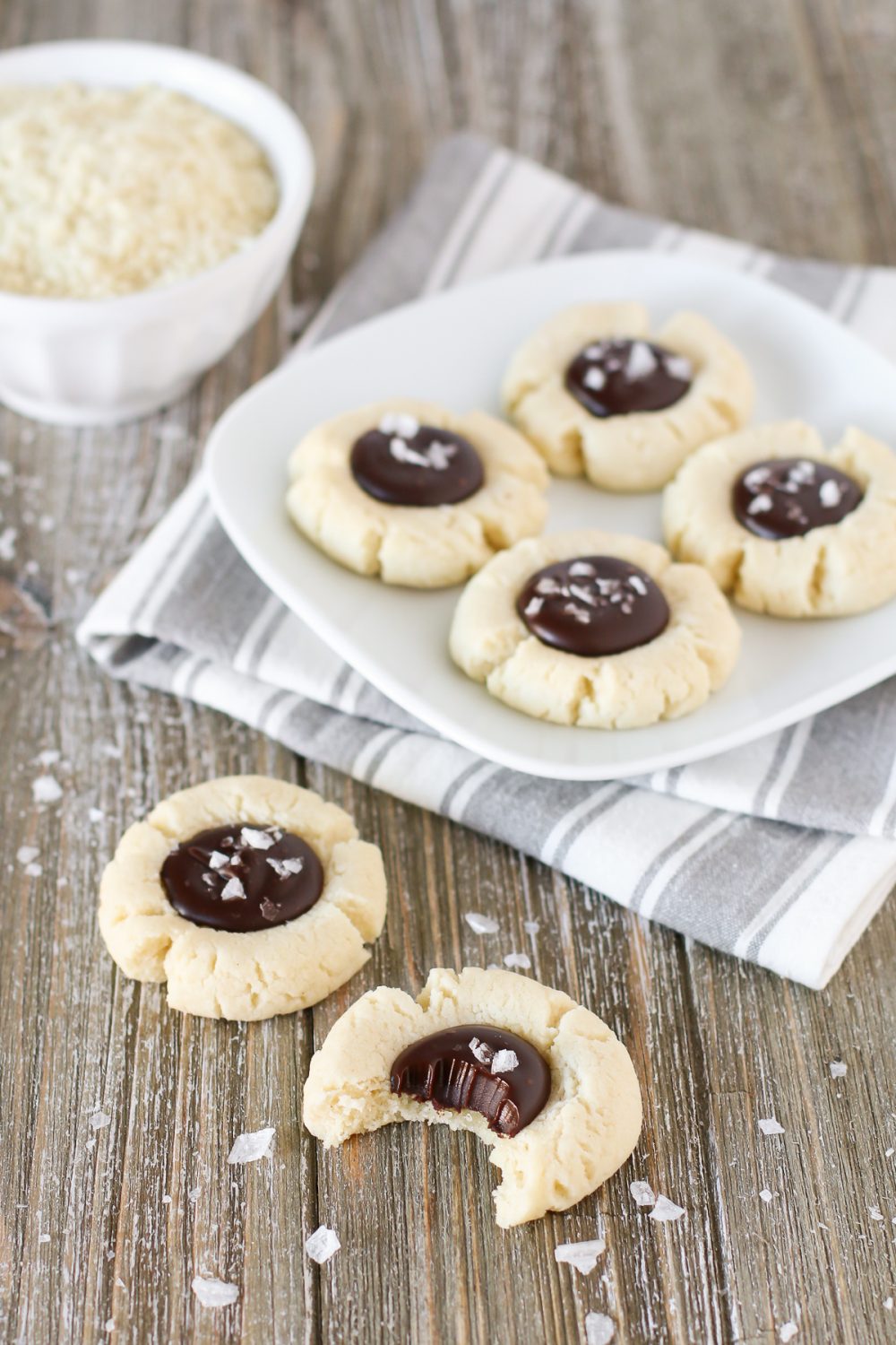 gluten free vegan salted chocolate almond thumbprint cookies5 - Sarah ...