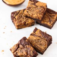 gluten free vegan peanut butter swirl brownies