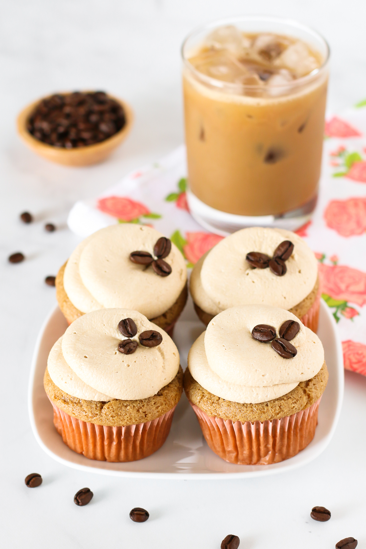 Gluten Free Vegan Vanilla Latte Cupcakes. All you coffee lovers, you are going to adore these fluffy vanilla latte cupcakes!