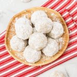 Gluten Free Vegan Snowball Cookies. Also known as Russian tea cakes, these powdered sugar coated cookies are made with flavorful toasted walnuts. A buttery, simple holiday cookie!