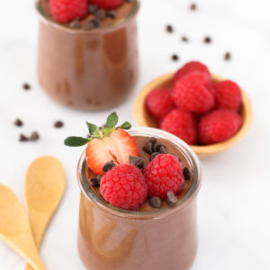 Chocolate chia mousse. A healthy, yet oh so decadent, dairy free dessert that comes together in just minutes! 