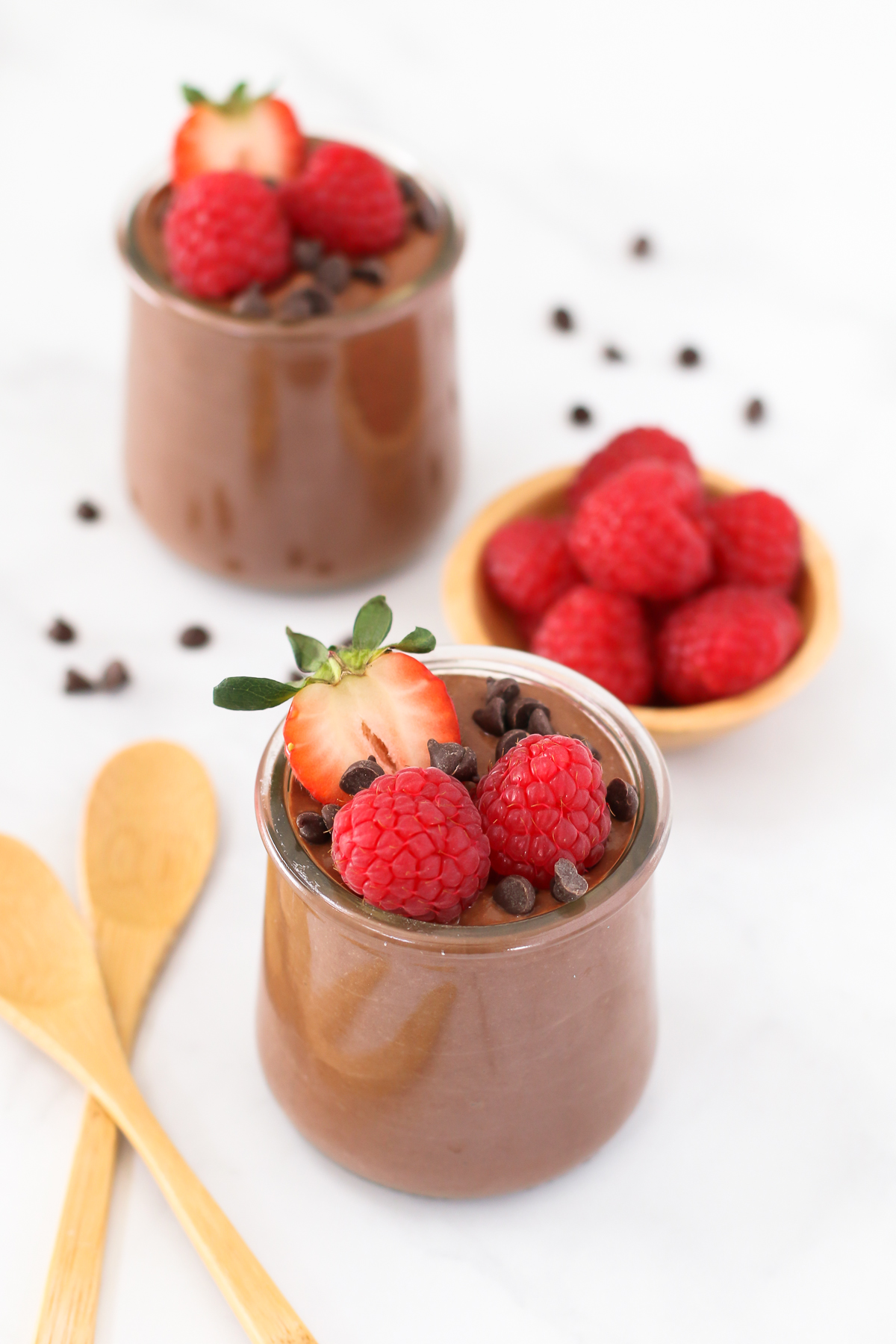 Chocolate chia mousse. A healthy, yet oh so decadent, dairy free dessert that comes together in just minutes! 