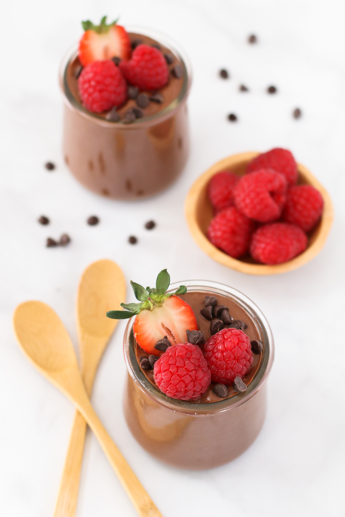Chocolate chia mousse. A healthy, yet oh so decadent, dairy free dessert that comes together in just minutes! 
