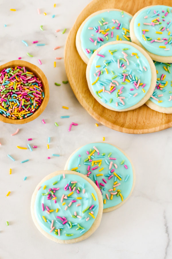 Gluten Free Vegan Frosted Sugar Cookies. The perfect rolled and cutout sugar cookies, with a simple vanilla frosting. An exceptional cookie for any occasion!