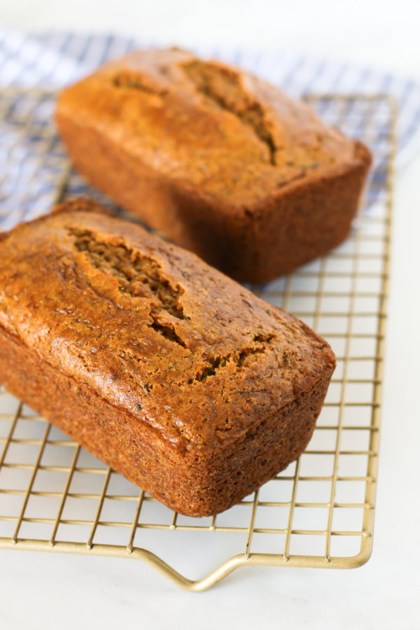 Gluten Free Vegan Zucchini Bread. Moist zucchini bread, with a touch of cinnamon and baked to perfection.