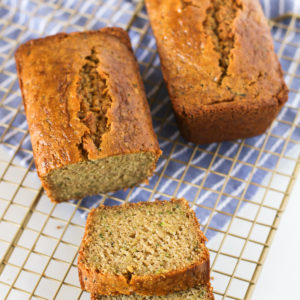 Gluten Free Vegan Zucchini Bread. Moist zucchini bread, baked to perfection. A slice of pure deliciousness!