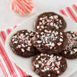 Gluten Free Vegan Chewy Chocolate Peppermint Cookies. Chocolate and peppermint make the perfect Christmas cookie combination!