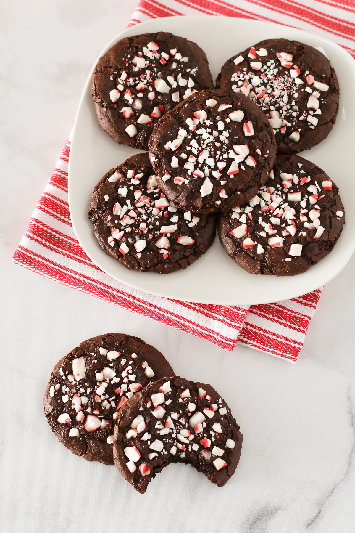 Gluten Free Vegan Chewy Chocolate Peppermint Cookies. These chocolate peppermint cookies are delicious and of course, full of holiday cheer!