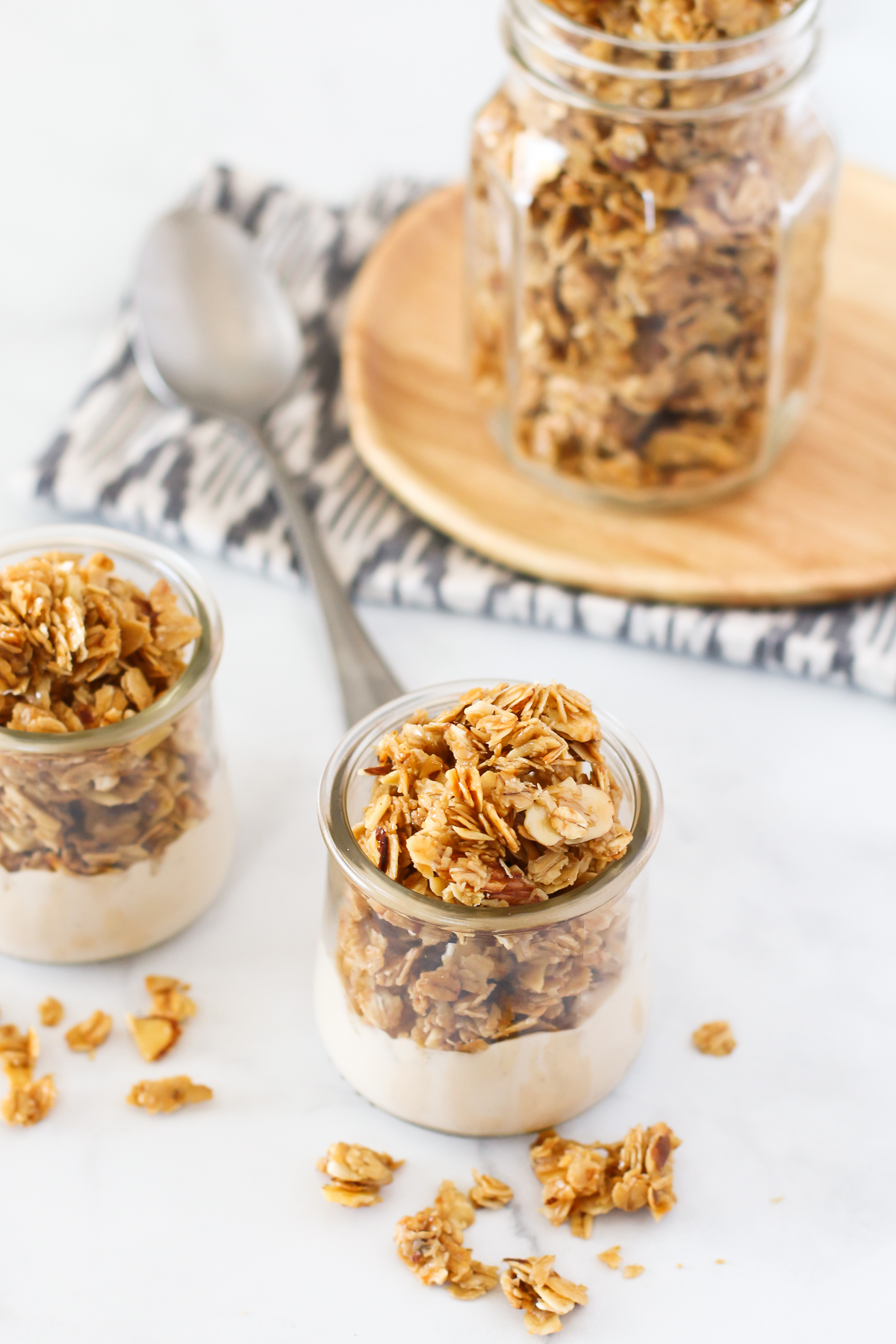 Gluten Free Honey Almond Granola. Crunchy, sweet and the perfect breakfast treat!